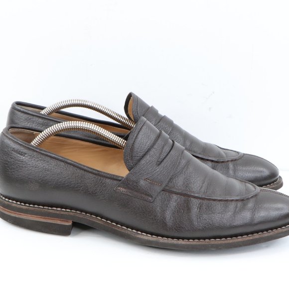 Bally Scribe Soft Calf Leather Penny Loafers Brown main image 8